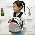 Fashion Toddler Kindergarten Black Cartoon Kids Backpack With 3D Shark Animal Print